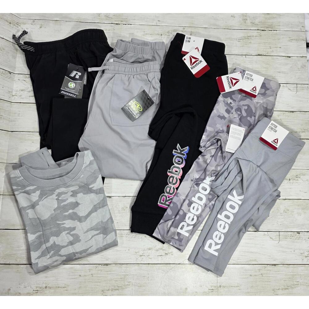 NWT Girls Activewear Bundle: Reebok Leggings & Sweatshirt Sz Large